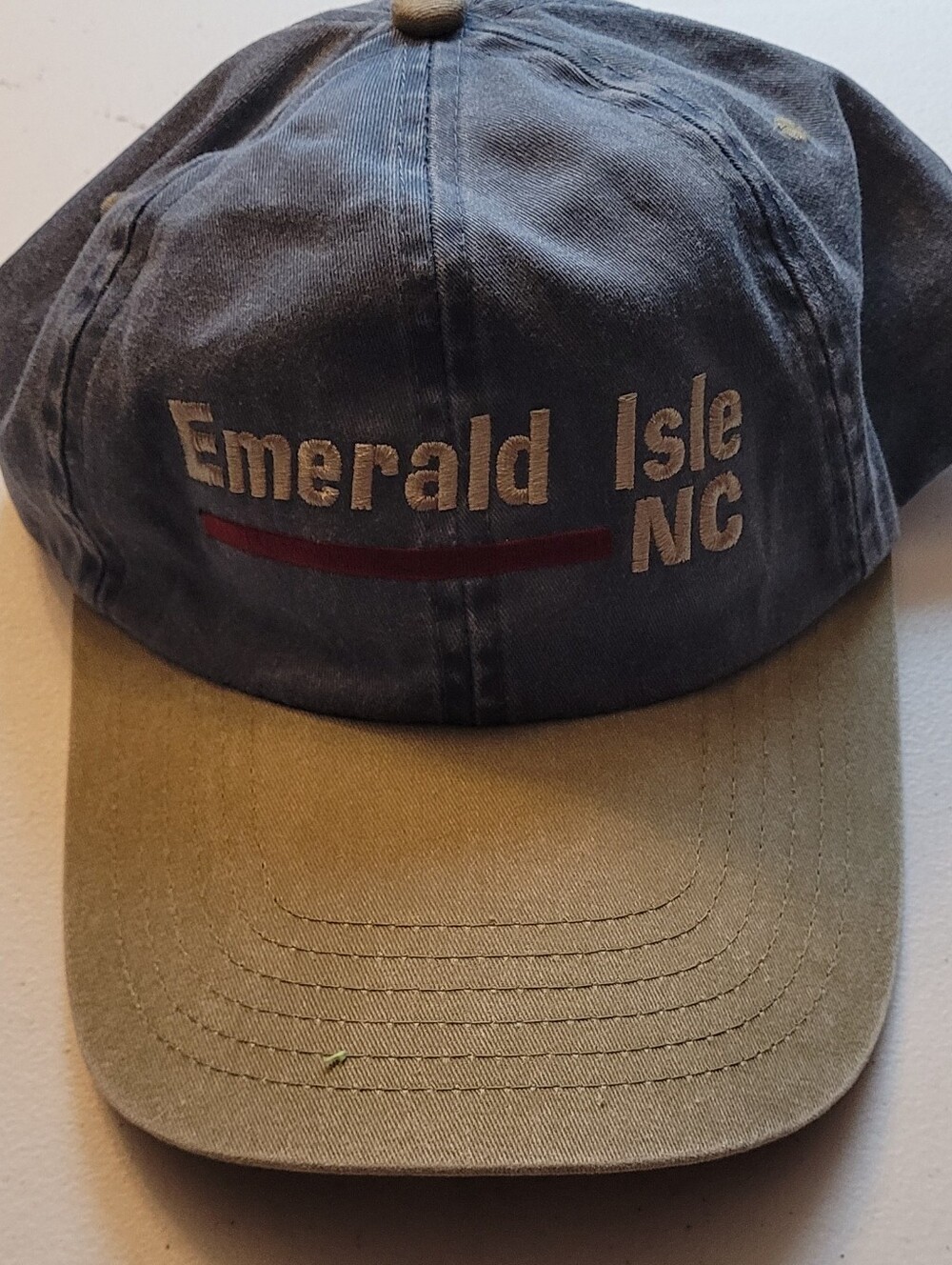 Kruger Navy and Tan Bucket Hat Emerald Isle NC